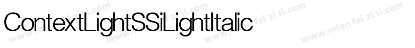 Context Light SSi Light Italic字体转换
